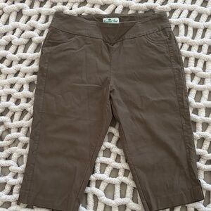 Coconut Row Palm Beach Stylish Brown Capris for Women - 12